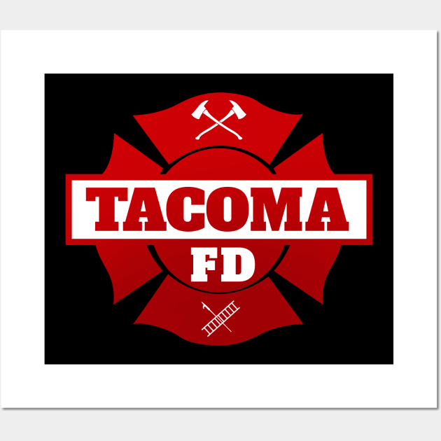 Tacoma FD - TV Show - Badge Logo v2 Wall Art by SharkPants